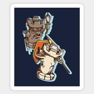 Chess Castling Fight Sticker